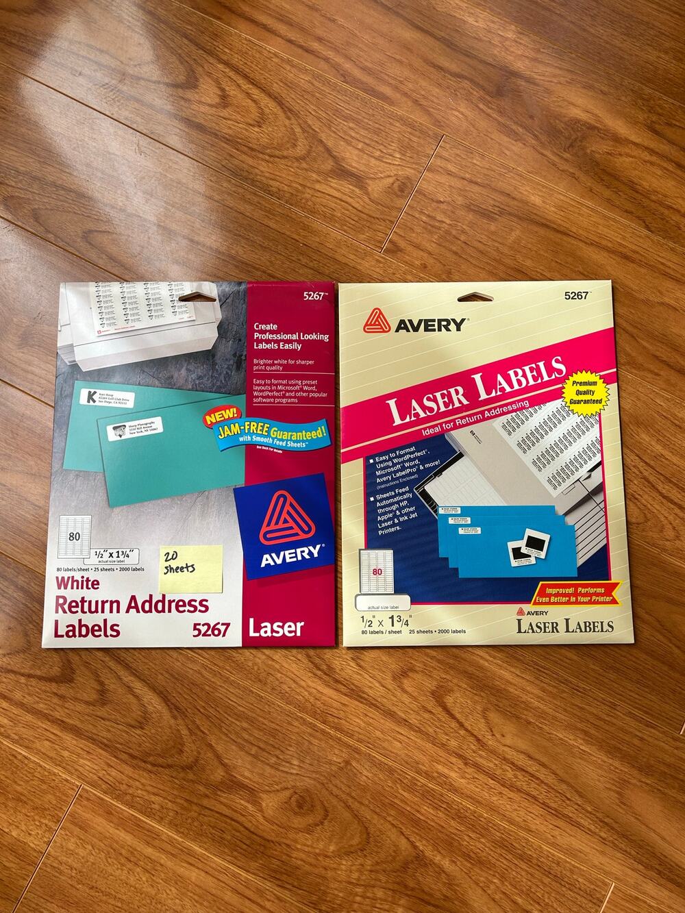 Avery Labels 1/2 x 1 3/4 White 2000/Pack 5267. 1 new, 1 only 20 sheets